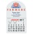 Shield Shaped Self Adhesive Calendar